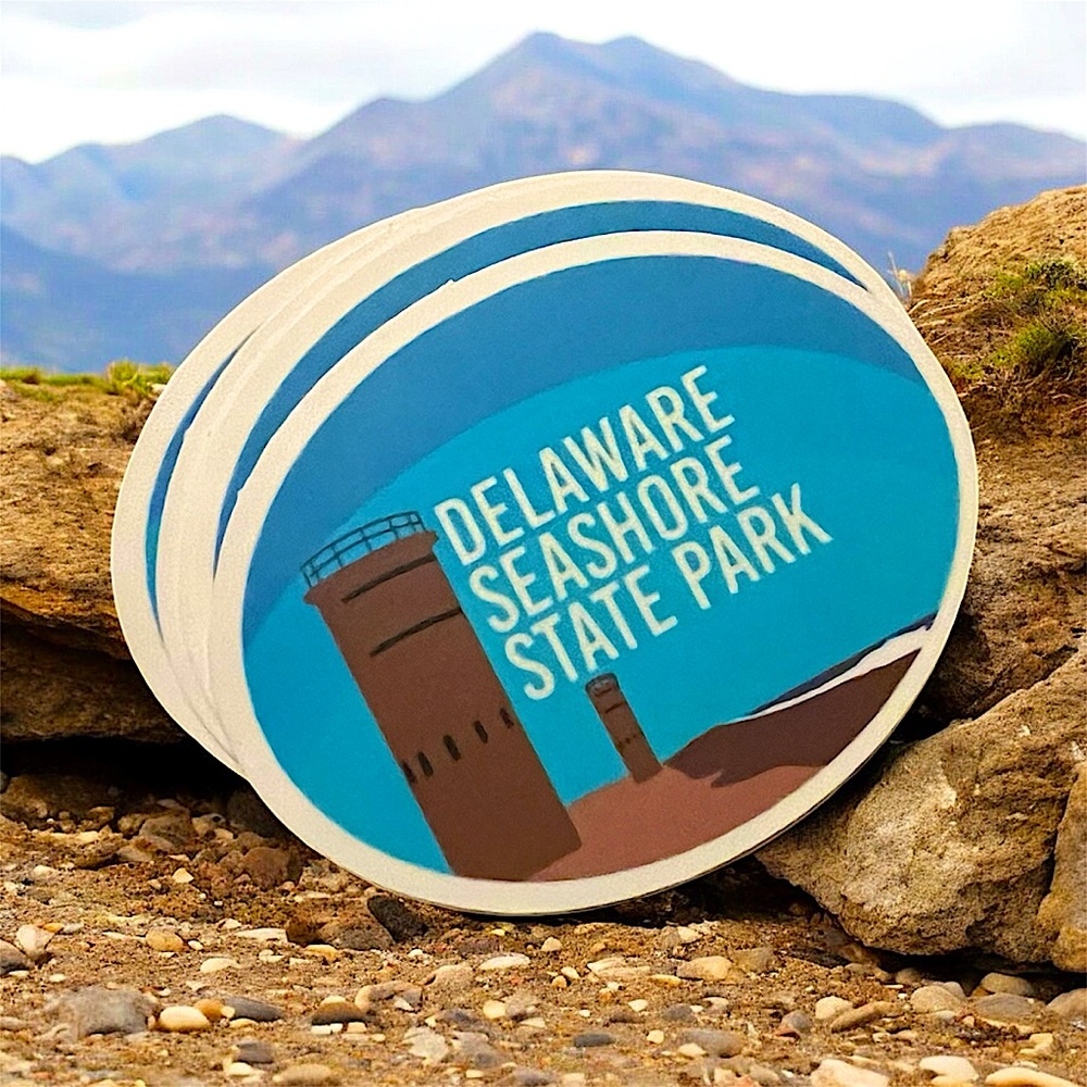 Delaware Matte Finish PVC Removable Waterproof Decor Accent Sticker NEW Travel